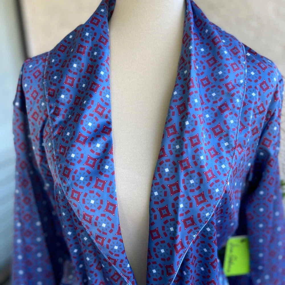 Sam Edelman Blue and Red Patterned Robe - Picture 4 of 7